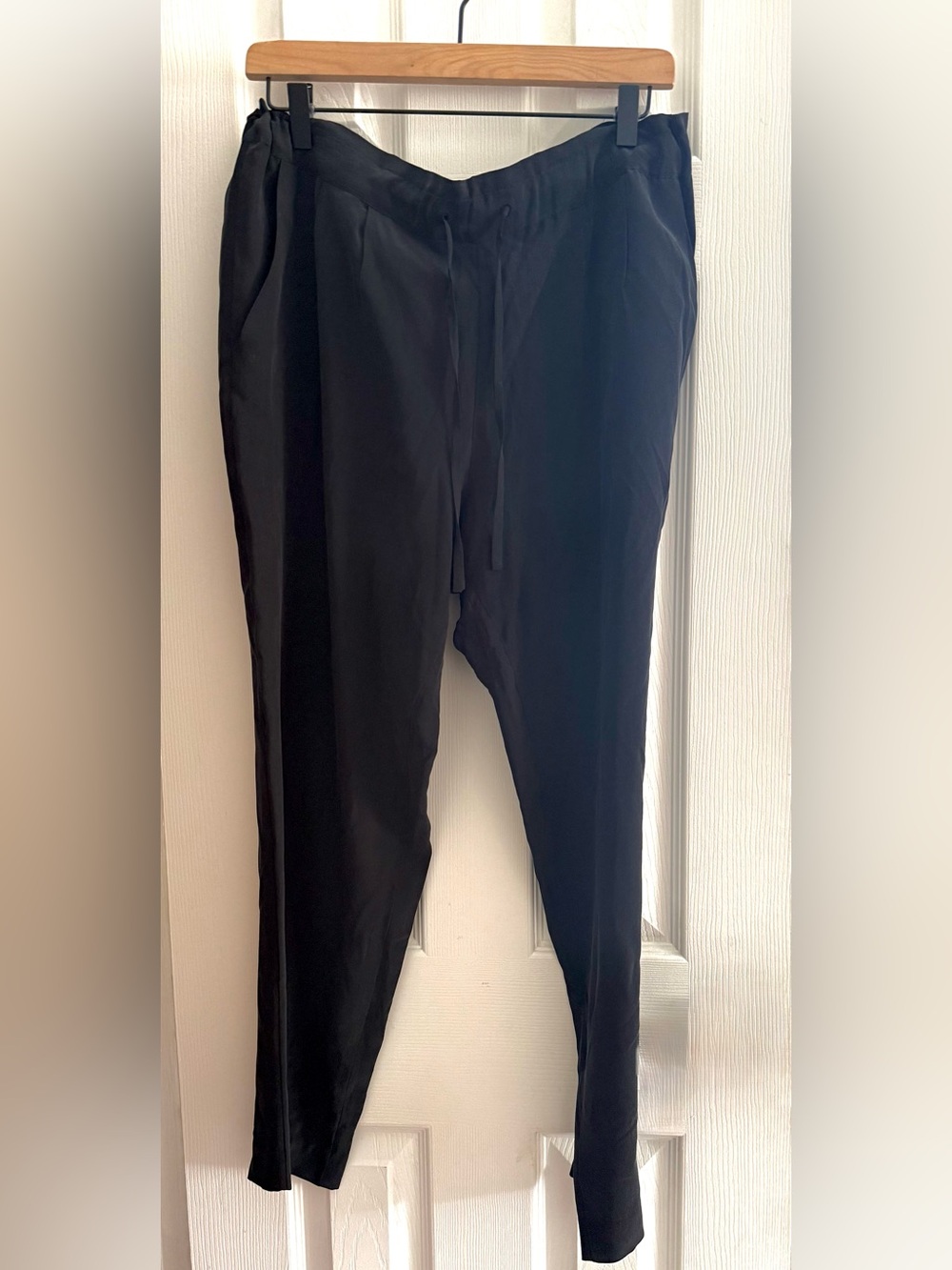 A/X Armani Exchange Black Drawstring Tailored Tapered Pants